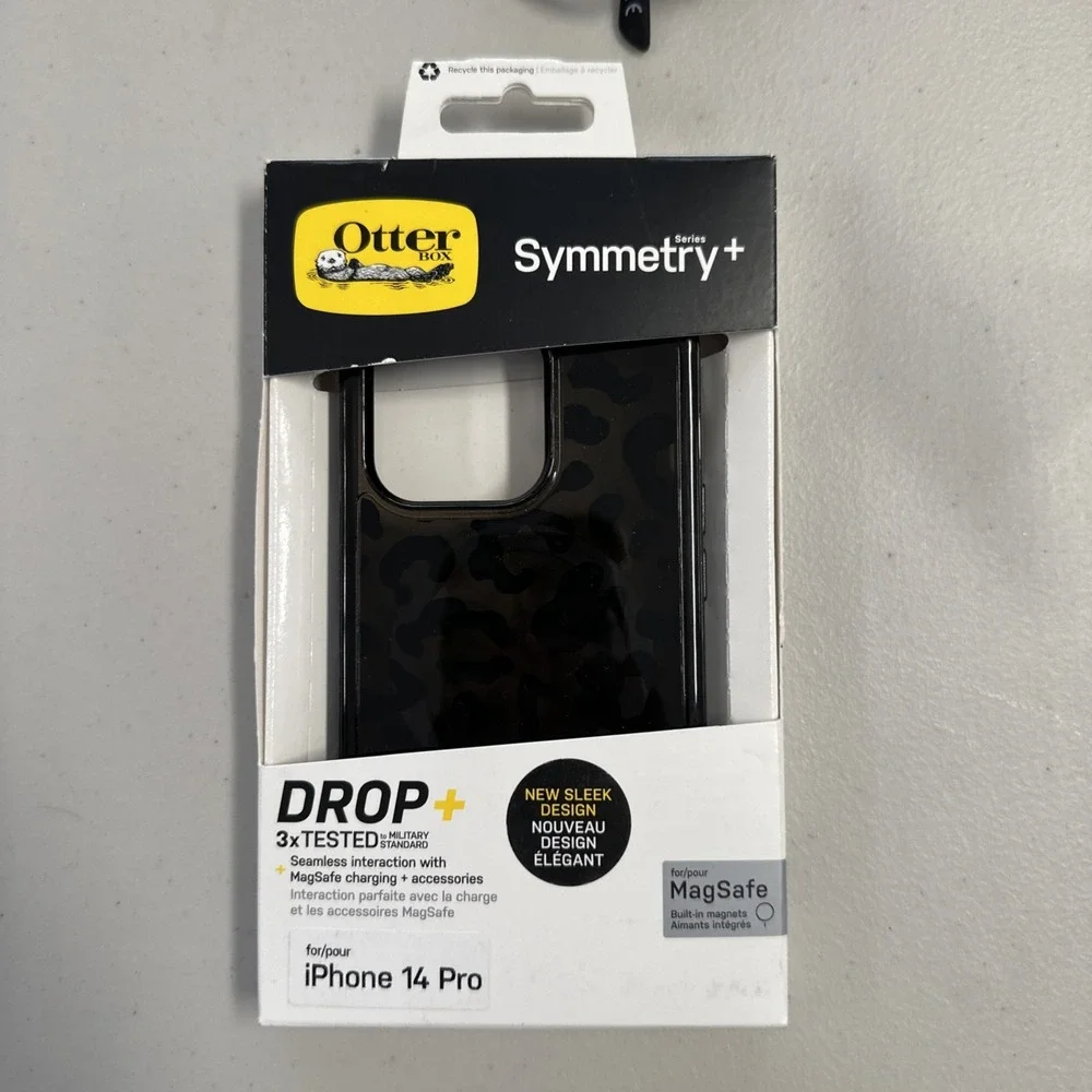 New/Sealed Genuine OtterBox Symmetry+ Apple iPhone 14 Pro Case MagSafe Cheetah